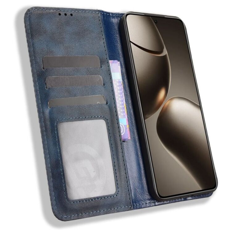 Чехол-книжка Deexe Retro Style для Xiaomi 15T - Blue: фото 6 из 18