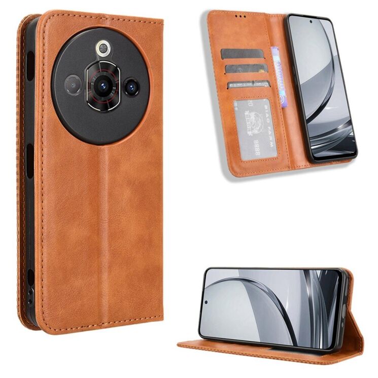 Чехол Deexe Retro Style для ZTE Nubia Focus Pro - Brown: фото 7 из 8
