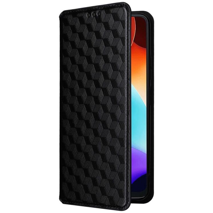 Чехол Deexe Rhombus Book для Blackview Color 8 - Black: фото 5 из 6