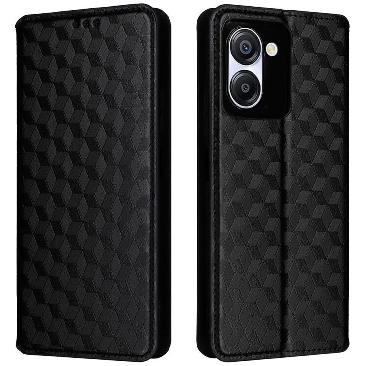 Чехол Deexe Rhombus Book для Blackview Color 8 - Black: фото 1 из 6
