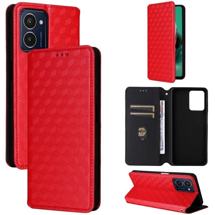 Чехол Deexe Rhombus Book для HMD Pulse / Pulse Pro / Pulse Plus - Red: фото 5 из 9