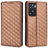 Чохол Deexe Rhombus Book для OPPO A57s / A77 / OnePlus Nord N20 SE - Brown (307315Z)