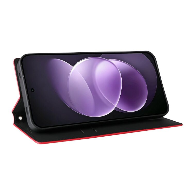 Чохол Deexe Rhombus Book для Xiaomi Redmi Note 17 Pro - Red: фото 4 з 7
