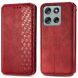 Чехол Deexe Rhombus Wallet для Motorola Moto G56 - Red (383129R). Фото 2 из 15