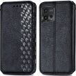 Чехол Deexe Rhombus Wallet для Motorola Moto G72 - Black (318821B)