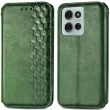 Чехол Deexe Rhombus Wallet для Motorola Moto G75 - Green (367822G)
