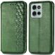 Чехол Deexe Rhombus Wallet для Motorola Moto G75 - Green (367822G). Фото 1 из 6
