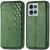 Чехол Deexe Rhombus Wallet для Motorola Moto G75 - Green: фото 1 из 6