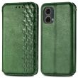 Чехол Deexe Rhombus Wallet для Motorola Moto G85 - Green (357027G)