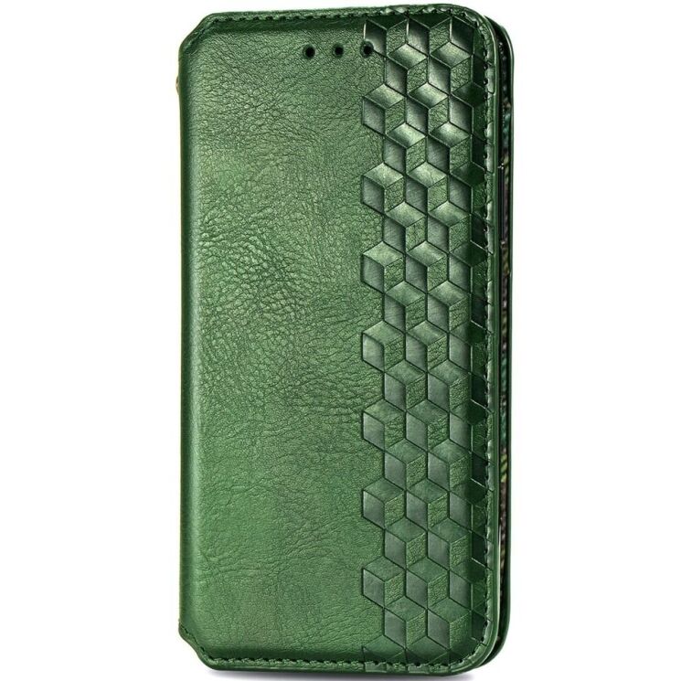 Чехол Deexe Rhombus Wallet для Motorola Moto G85 - Green: фото 4 из 10