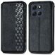 Чохол Deexe Rhombus Wallet для Motorola Moto G86 Power - Black (385126B). Фото 1 з 6