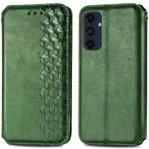 Чехол Deexe Rhombus Wallet для Samsung Galaxy A16 (A165) - Green: фото 1 из 7