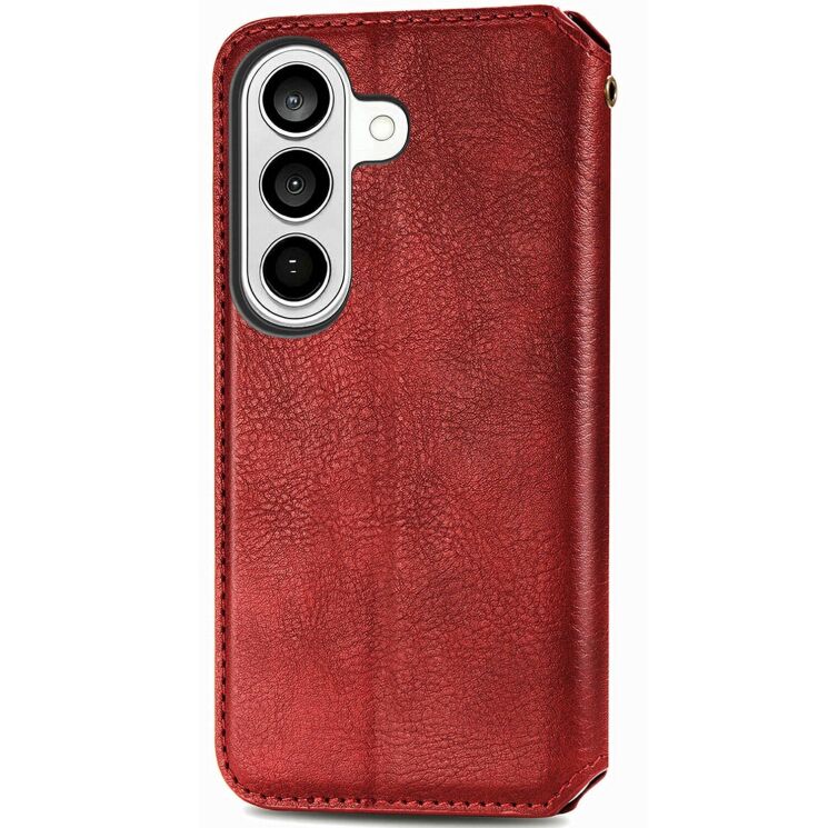 Чехол Deexe Rhombus Wallet для Samsung Galaxy S26 Plus - Red: фото 5 из 6