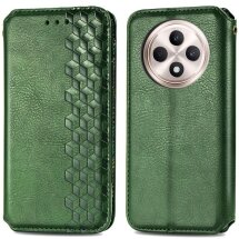 Чехол Deexe Rhombus Wallet для TECNO Spark 30C - Green: фото 1 из 6