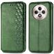 Чехол Deexe Rhombus Wallet для TECNO Spark 30C - Green (361715G). Фото 1 из 6