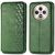 Чехол Deexe Rhombus Wallet для TECNO Spark 30C - Green: фото 1 из 6