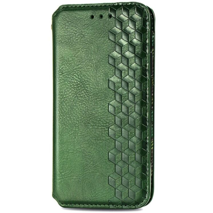 Чехол Deexe Rhombus Wallet для TECNO Spark 30C - Green: фото 4 из 6
