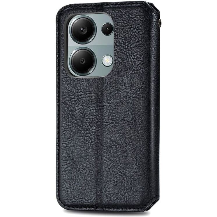 Чехол Deexe Rhombus Wallet для Xiaomi Redmi Note 13 Pro 4G / Poco M6 Pro - Black: фото 6 из 11