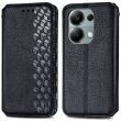Чехол Deexe Rhombus Wallet для Xiaomi Redmi Note 13 Pro 4G / Poco M6 Pro - Black (345773B)