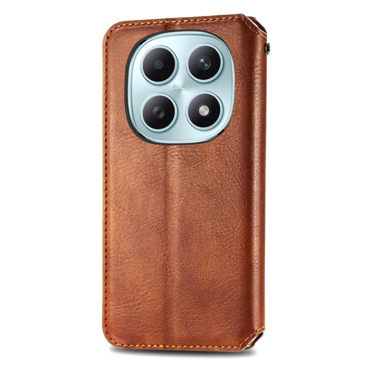 Чехол Deexe Rhombus Wallet для Xiaomi Redmi Note 15 (4G/5G) / Poco M8 5G - Brown: фото 5 из 10