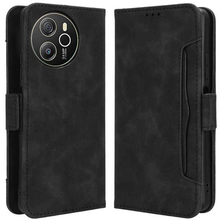 Чехол Deexe Wallet Stand для Blackview Shark 8 / Oscal Tiger 12 - Black: фото 1 из 7