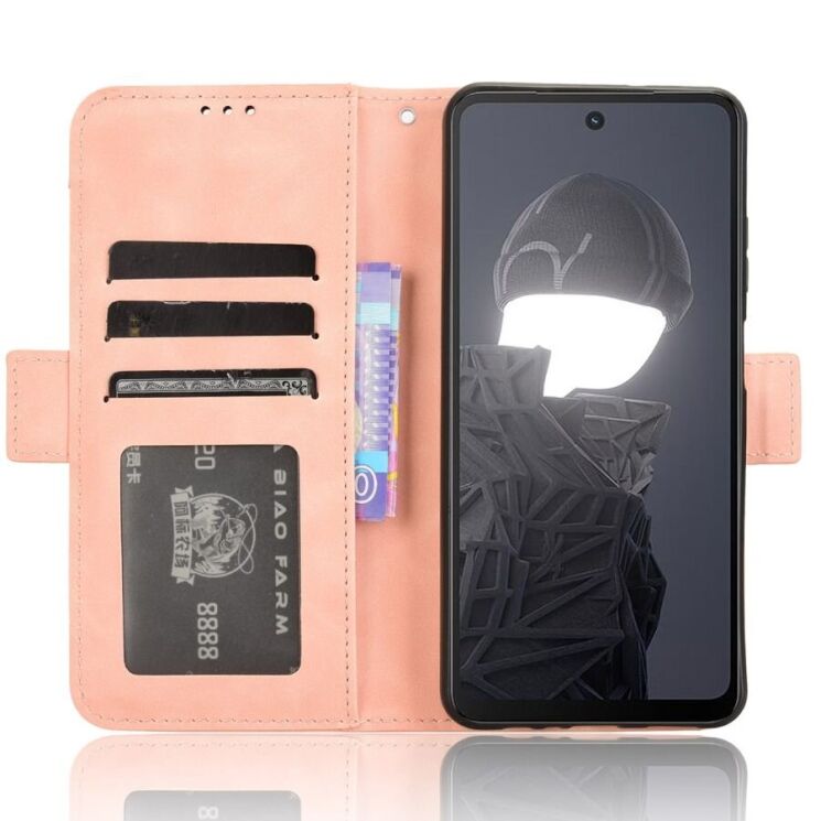 Чехол Deexe Wallet Stand для HMD Fusion - Pink: фото 3 из 7