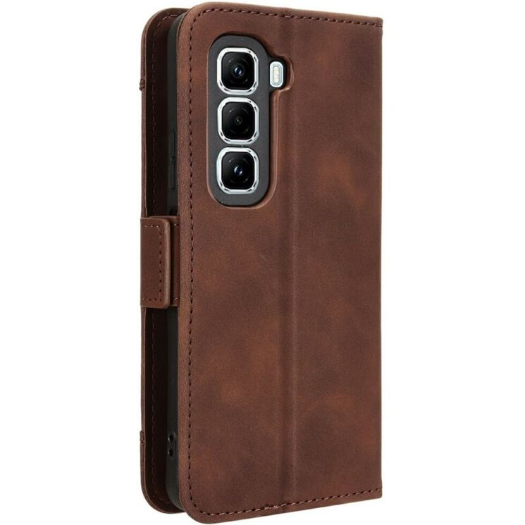 Чехол Deexe Wallet Stand для Infinix Hot 50 Pro Plus - Brown: фото 7 из 7