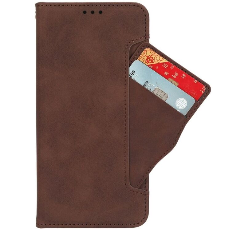 Чехол Deexe Wallet Stand для Infinix Hot 50 Pro Plus - Brown: фото 2 из 7