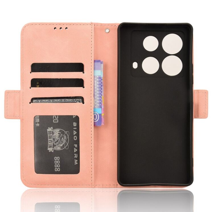 Чехол Deexe Wallet Stand для Infinix Note 40 - Pink: фото 5 из 7