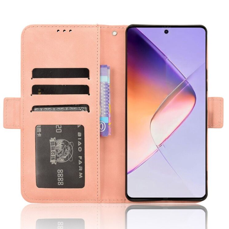 Чехол Deexe Wallet Stand для Infinix Note 40 - Pink: фото 3 из 7
