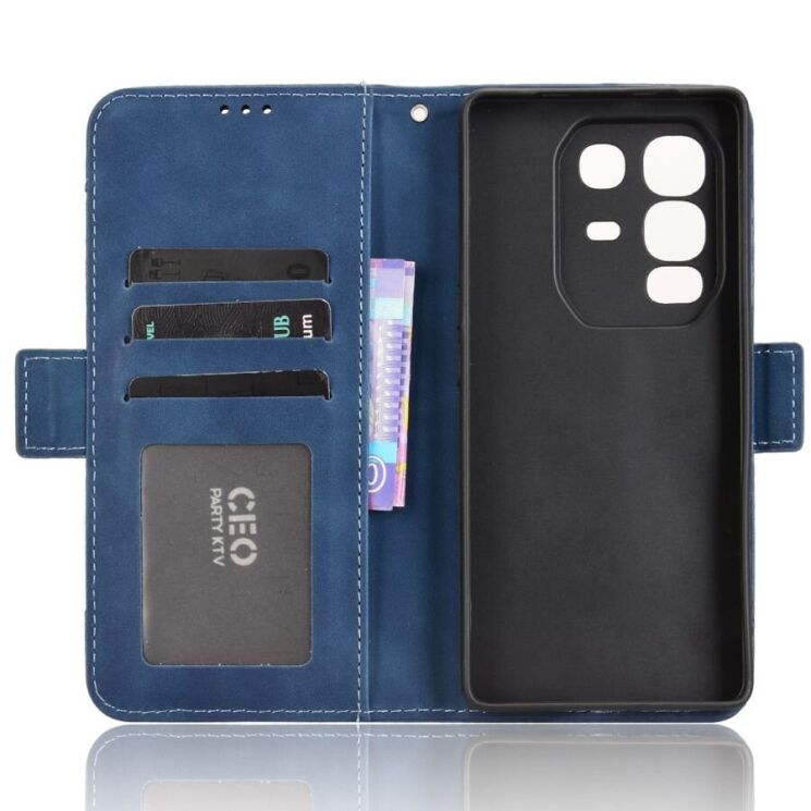 Чехол Deexe Wallet Stand для Infinix Note 50 Pro Plus - Blue: фото 6 из 15