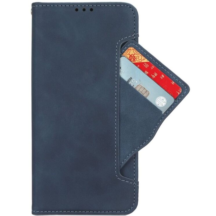 Чехол Deexe Wallet Stand для Motorola Moto G15 / G15 Power - Blue: фото 2 из 7