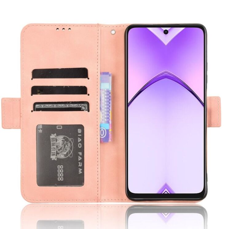Чехол Deexe Wallet Stand для OPPO A3x / A3 / A40m - Pink: фото 2 из 7