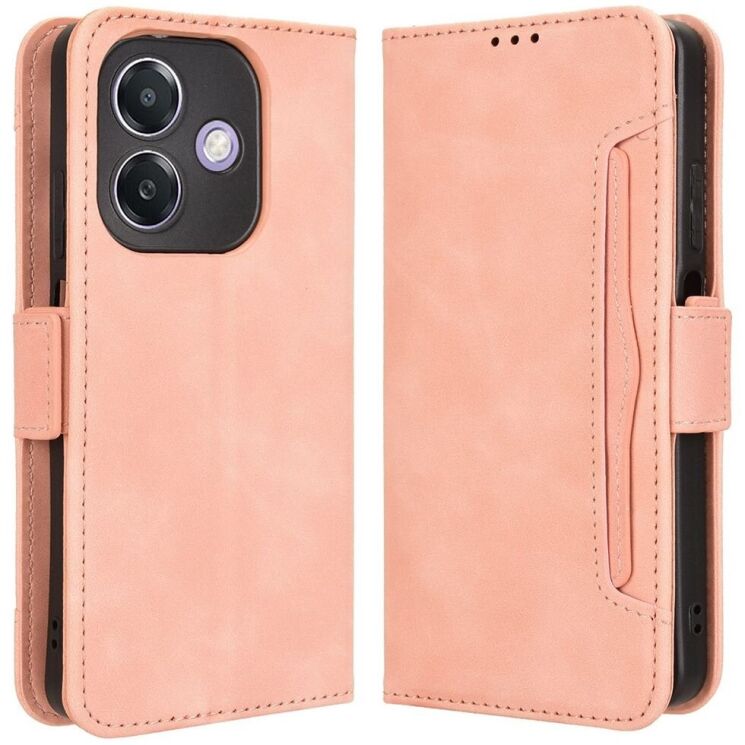 Чехол Deexe Wallet Stand для OPPO A3x / A3 / A40m - Pink: фото 1 из 7