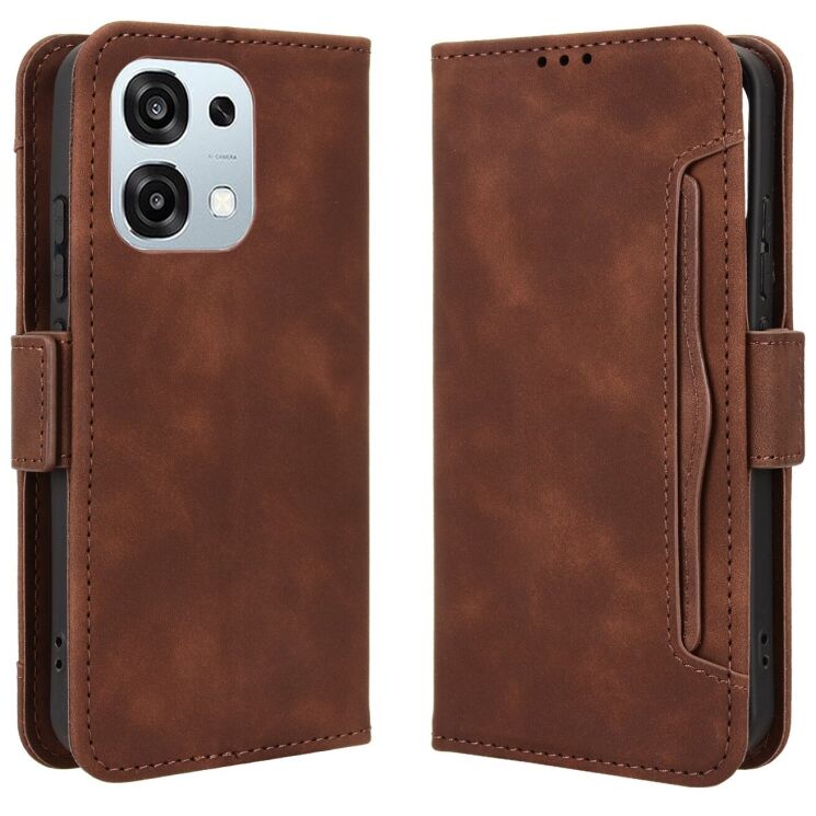 Чохол Deexe Wallet Stand для OPPO A6 Pro - Brown: фото 1 з 7