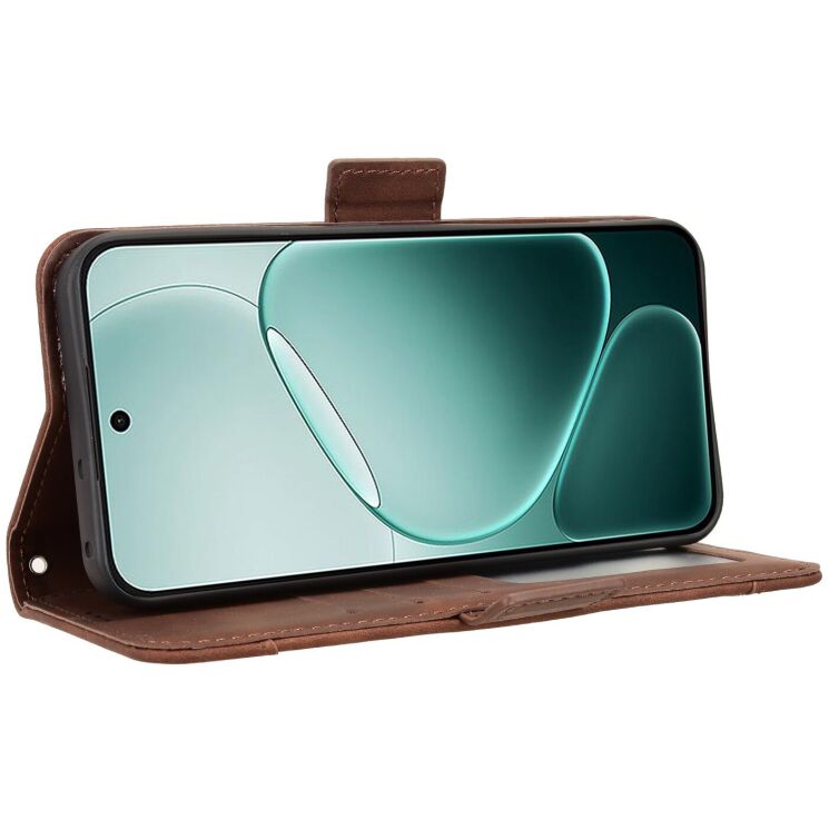 Чохол Deexe Wallet Stand для OPPO A6 Pro - Brown: фото 3 з 7