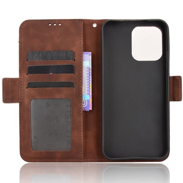 Чохол Deexe Wallet Stand для OPPO A6 Pro - Brown: фото 4 з 7
