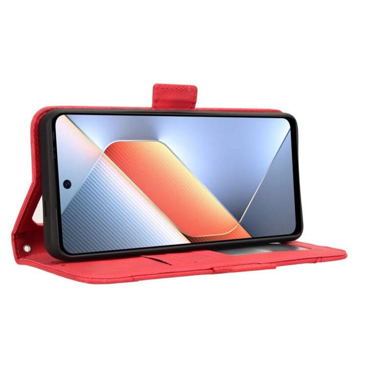 Чехол Deexe Wallet Stand для TECNO Pova 6 Neo - Red: фото 4 из 7