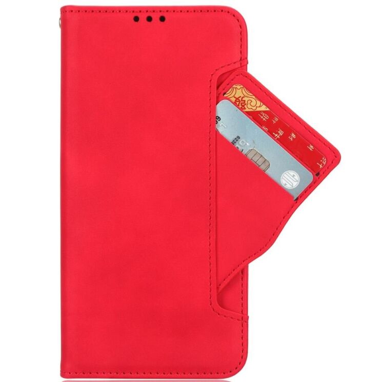 Чехол Deexe Wallet Stand для TECNO Spark 30 Pro - Red: фото 5 из 8