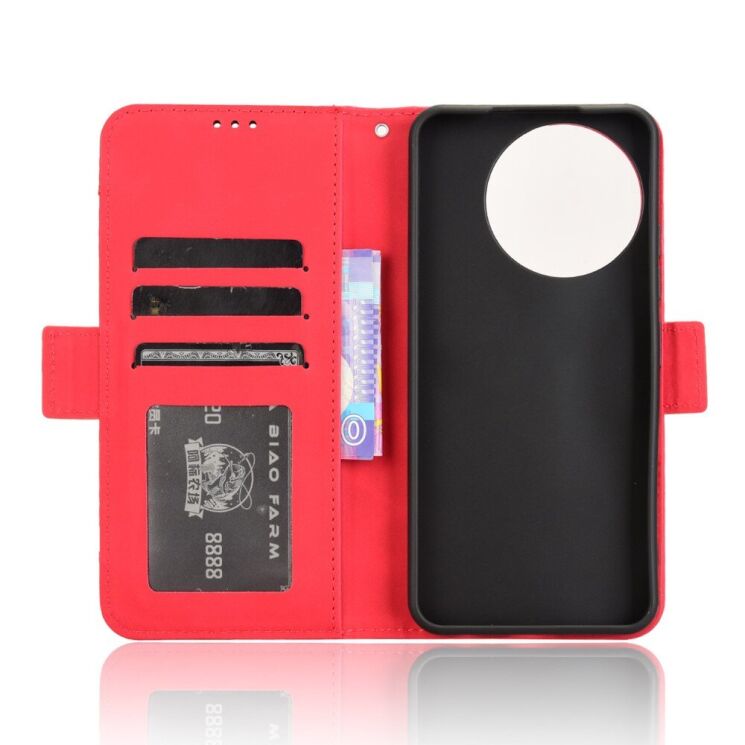 Чехол Deexe Wallet Stand для TECNO Spark 30 Pro - Red: фото 4 из 8