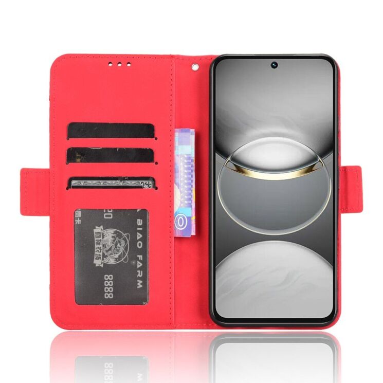 Чехол Deexe Wallet Stand для TECNO Spark 30 Pro - Red: фото 2 из 8