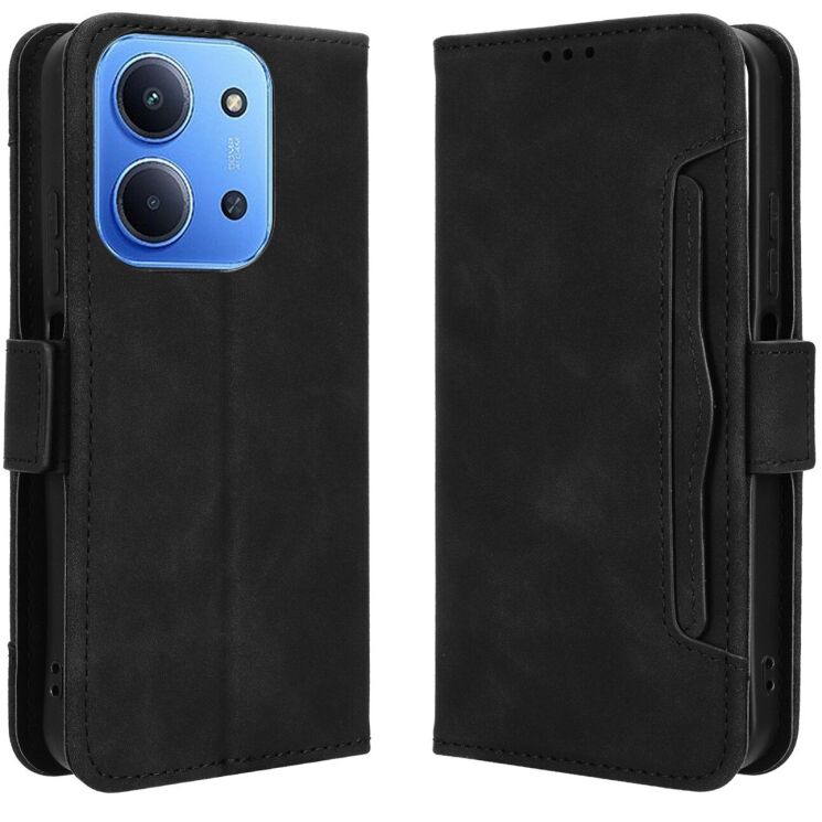 Чохол Deexe Wallet Stand для Xiaomi Redmi 15C / Poco C85 - Black: фото 1 з 15