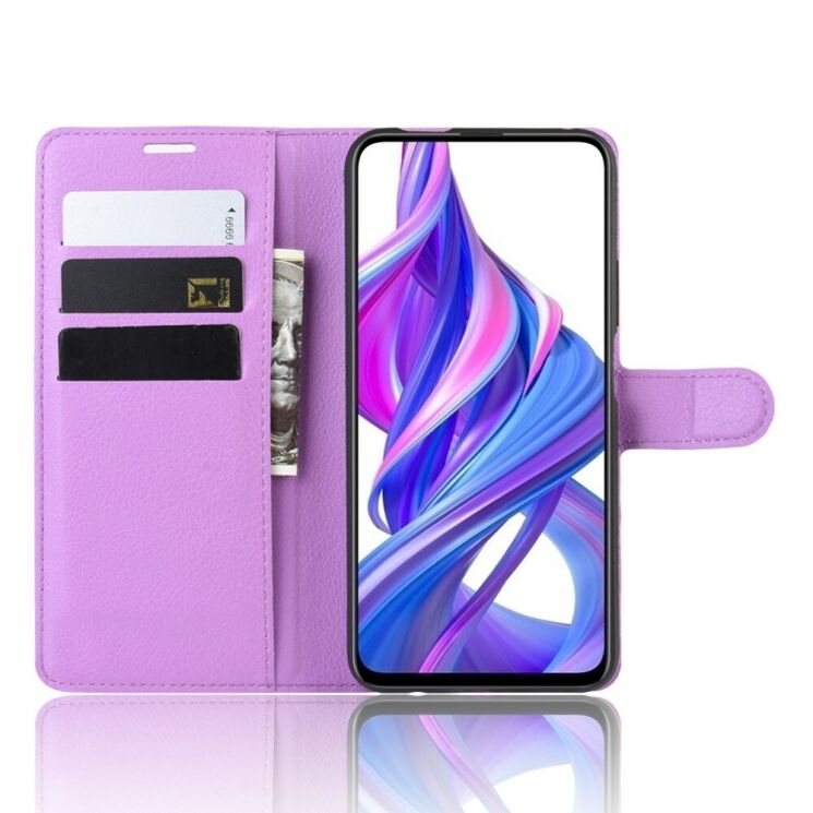 Класичний чохол-книжка Deexe Book Type для Huawei Honor 9X (Китайская версия) - Purple: фото 4 з 6