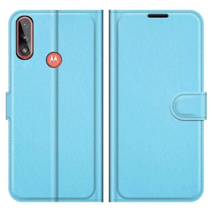 Классический чехол-книжка Deexe Book Type для Motorola Moto E7 Power / Moto E7i / Moto E7i Power - Blue: фото 2 из 7