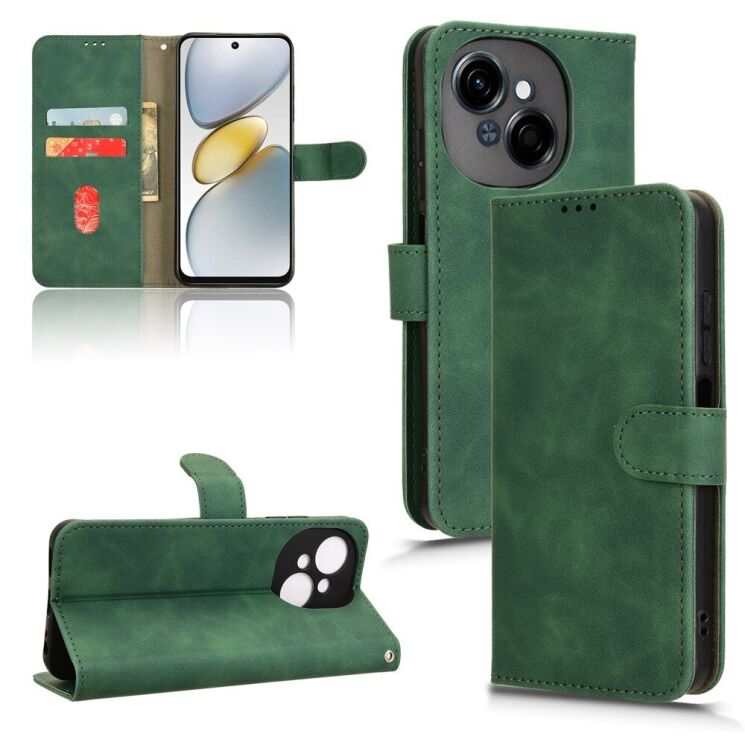 Чехол-книжка Deexe Classic Series для TECNO Spark Go 1 - Green: фото 7 из 7