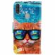 Чехол-книжка Deexe Color Wallet для Samsung Galaxy M11 (M115) - Lovely Cat Wearing Glasses (255106H). Фото 2 из 5