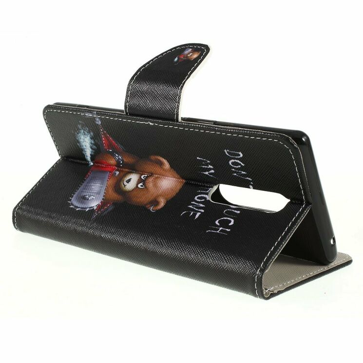 Чехол с рисунком Deexe Color Wallet для Sony Xperia 1 - Angry Bear and It's Warning: фото 3 из 6