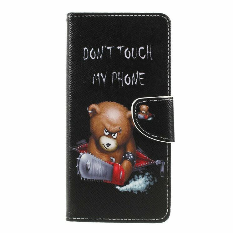 Чехол с рисунком Deexe Color Wallet для Sony Xperia 1 - Angry Bear and It's Warning: фото 1 из 6