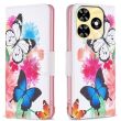 Чехол-книжка Deexe Color Wallet для TECNO Spark Go 2024 / Spark 20C - Two Butterflies (343003D)