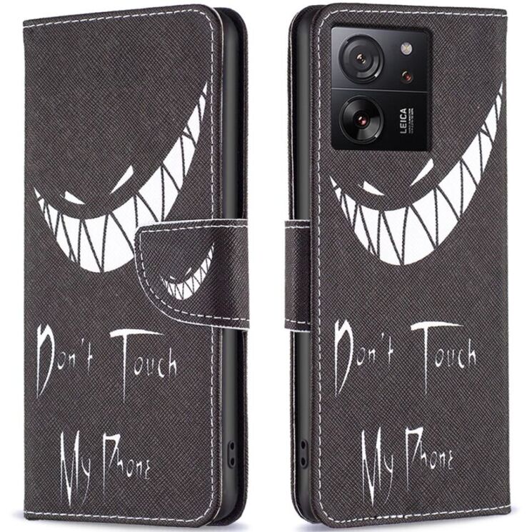 Чехол-книжка Deexe Color Wallet для Xiaomi 13T / 13T Pro - Don't Touch My Phone: фото 1 из 8